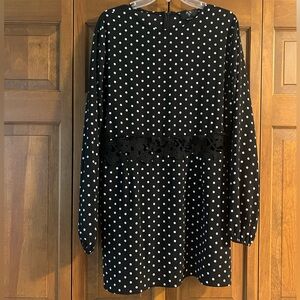 AX Paris Black Top with White Dots